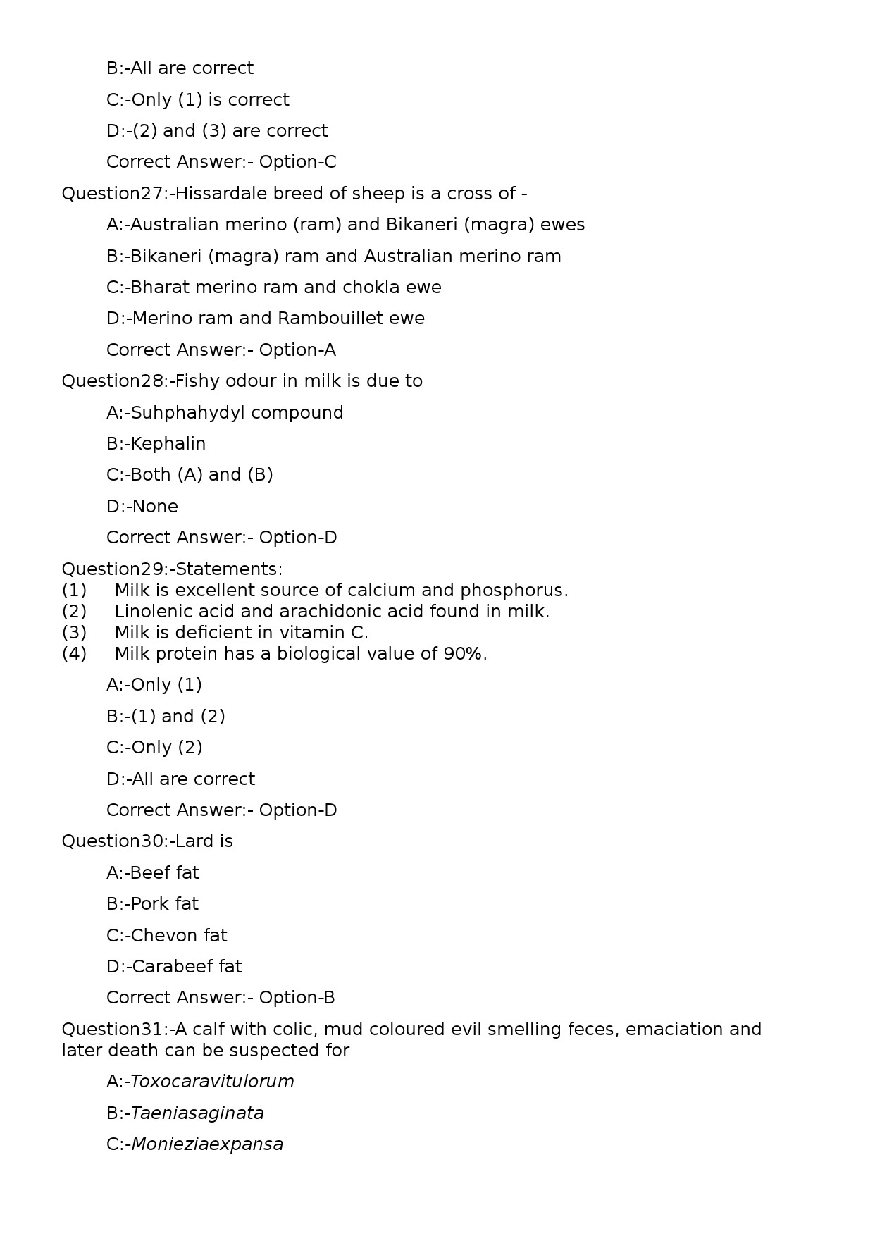 KPSC Veterinary Surgeon Grade II Exam 2023 Code 712023OL 6