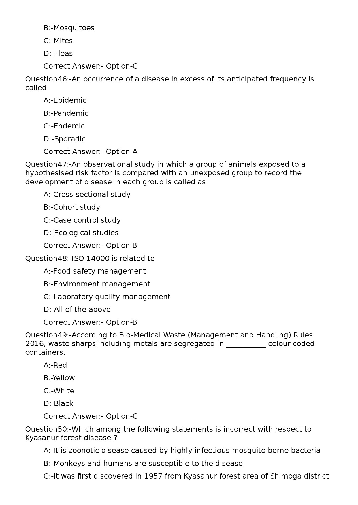 KPSC Veterinary Surgeon Grade II Exam 2025 Code 52025OL 11