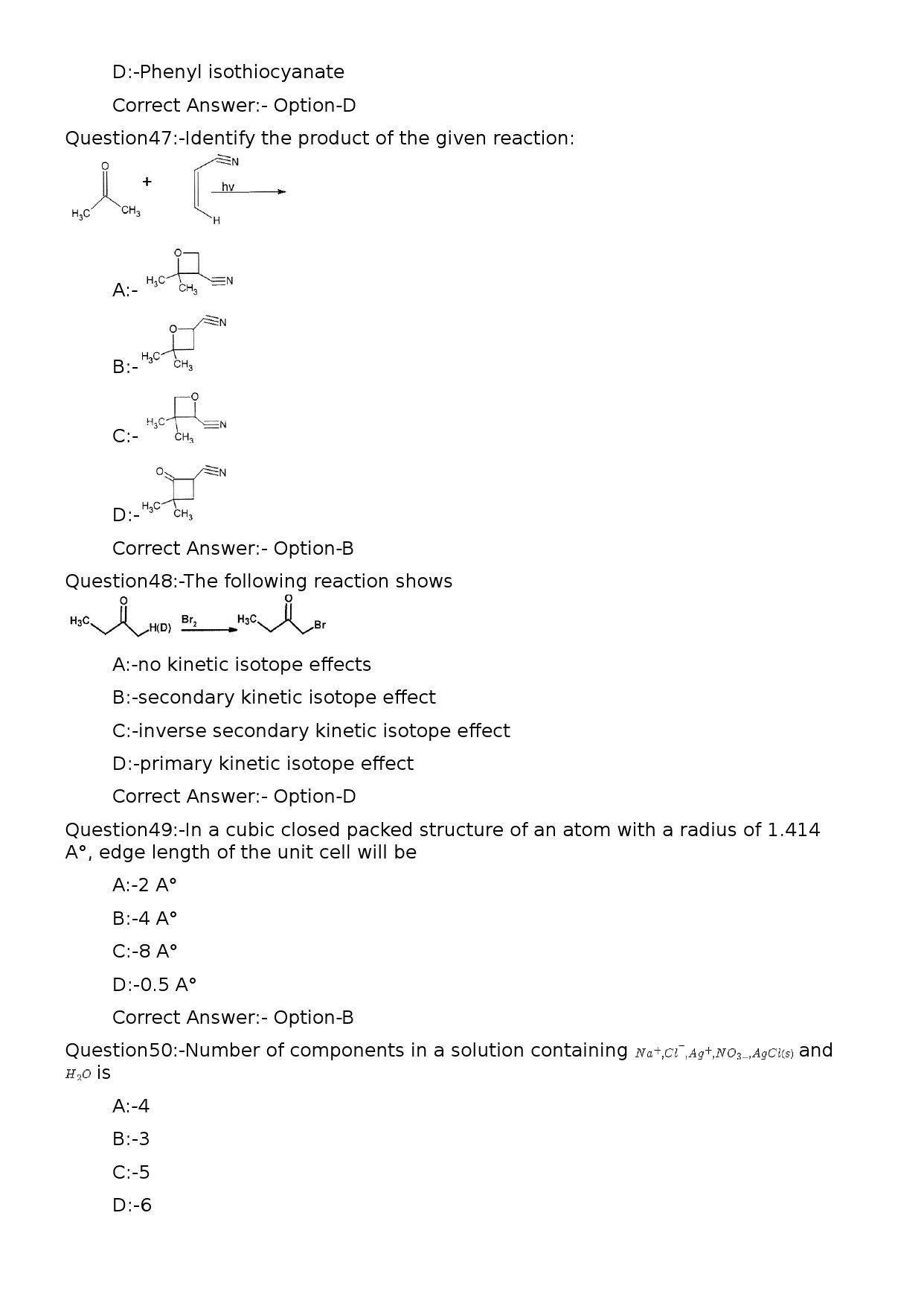 KPSC Non Vocational Teacher Chemistry Exam 2023 Code 1622023OL 10