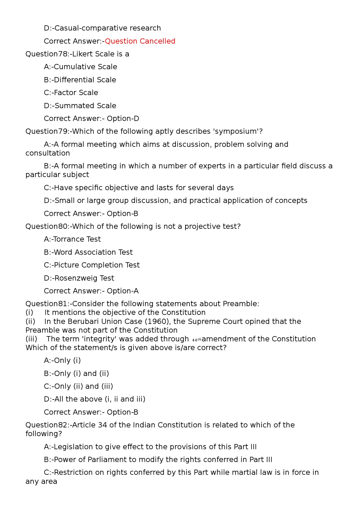 KPSC Non Vocational Teacher Chemistry Exam 2023 Code 1622023OL 16