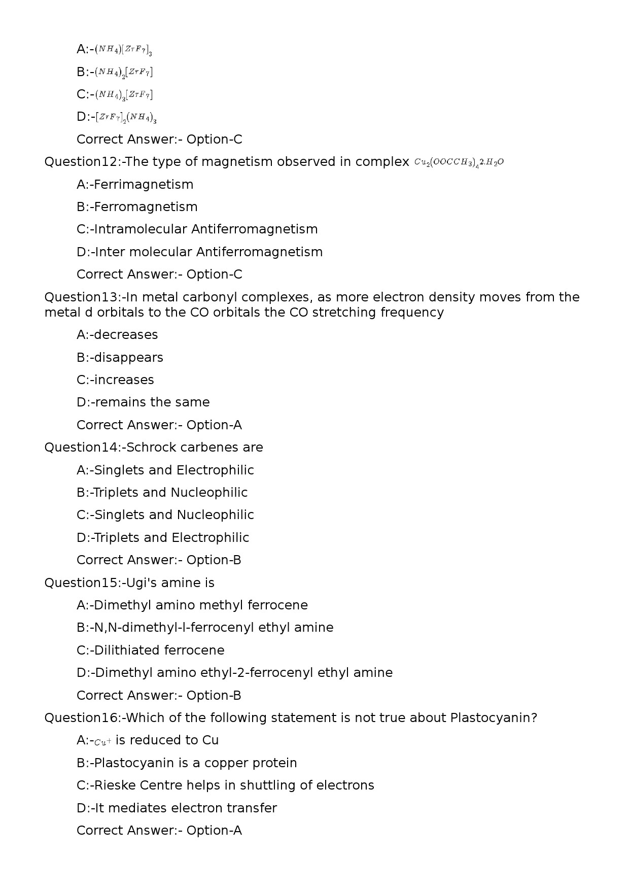 KPSC Non Vocational Teacher Chemistry Exam 2023 Code 1622023OL 3