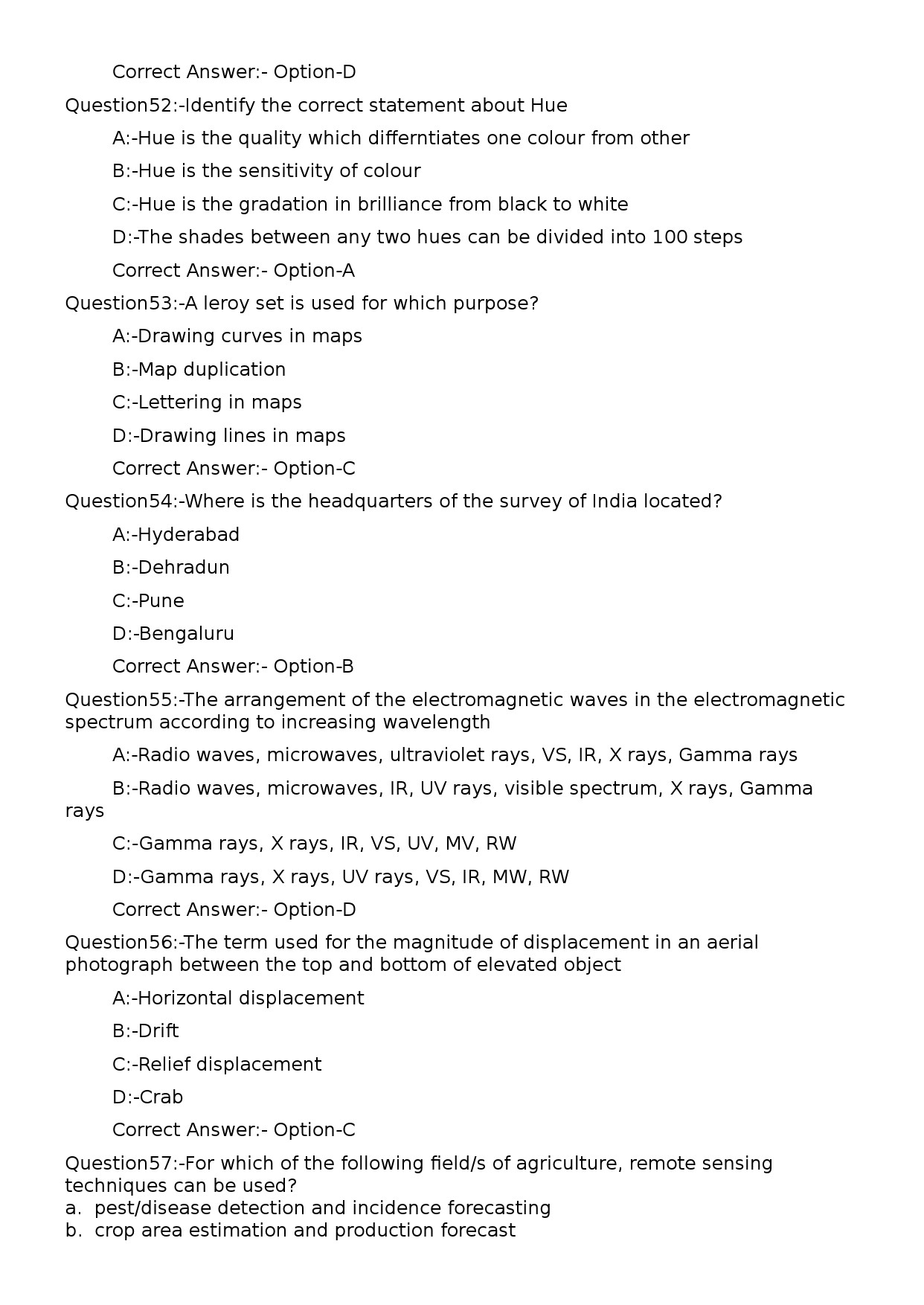 KPSC Non Vocational Teacher Geography Exam 2024 Code 92024OL 12