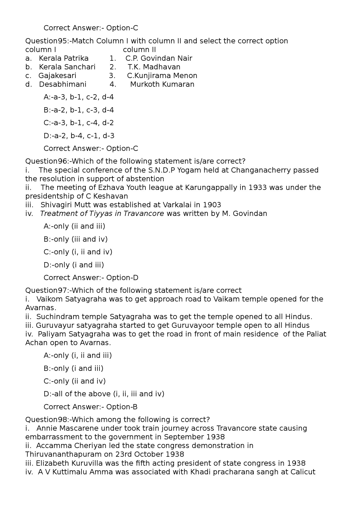 KPSC Non Vocational Teacher Geography Exam 2024 Code 92024OL 21