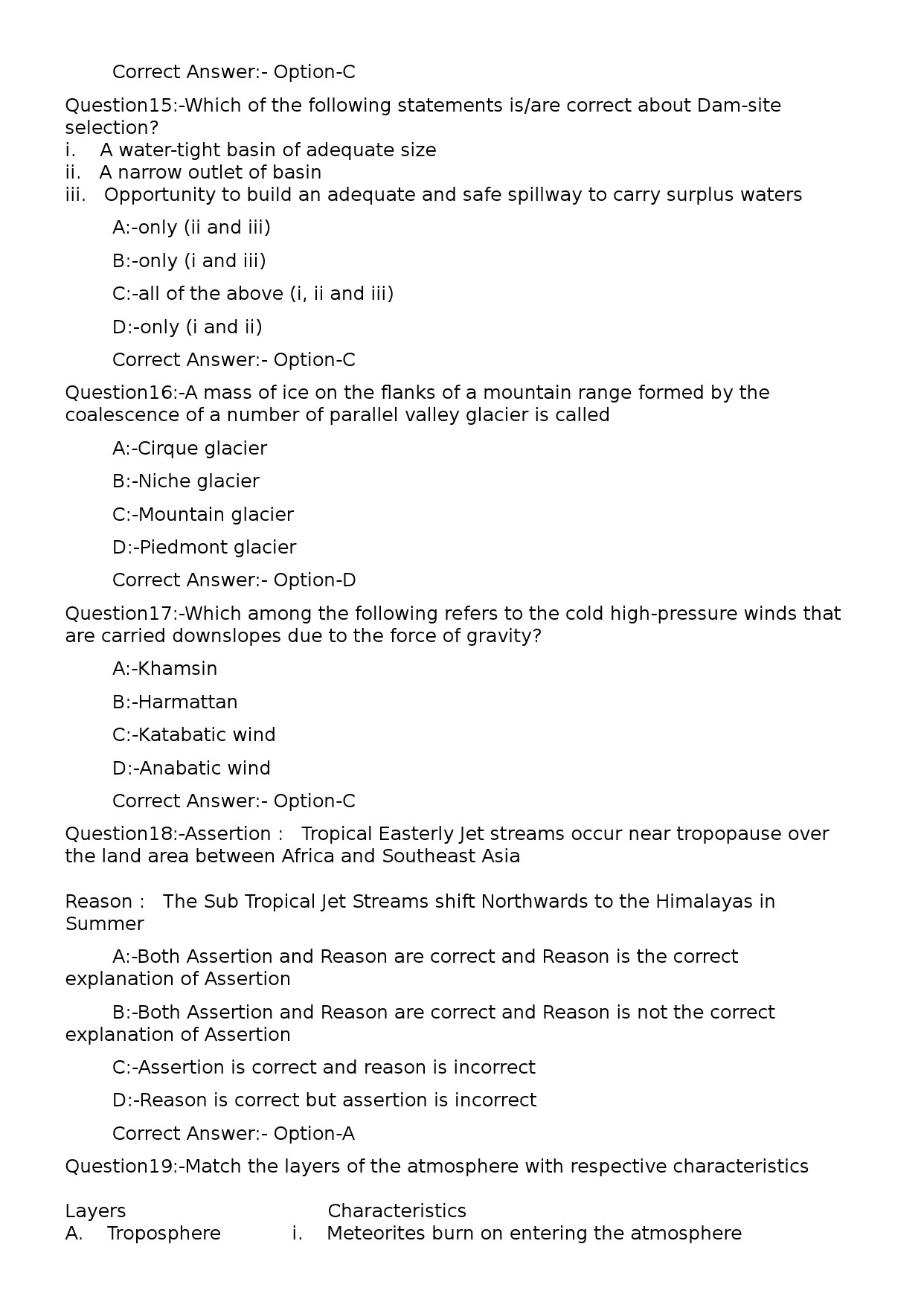 KPSC Non Vocational Teacher Geography Exam 2024 Code 92024OL 4