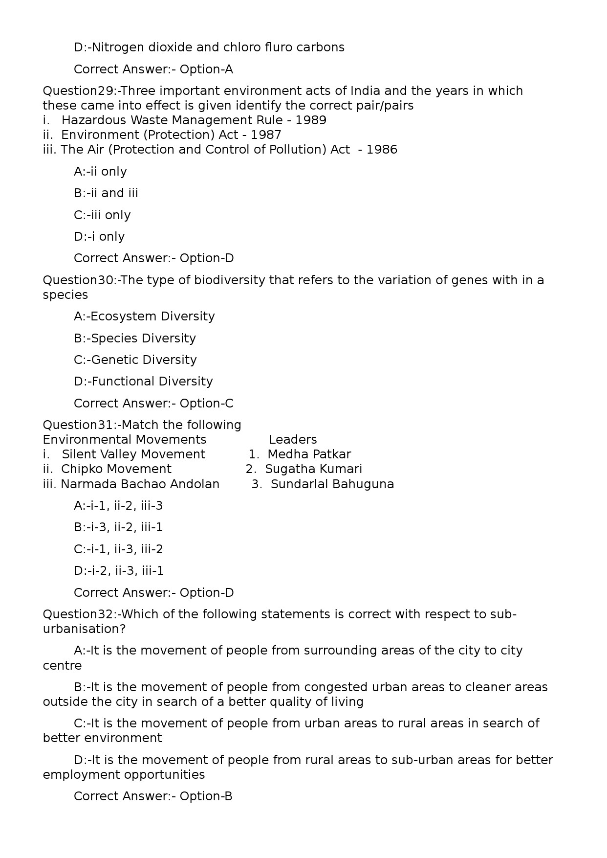 KPSC Non Vocational Teacher Geography Exam 2024 Code 92024OL 7