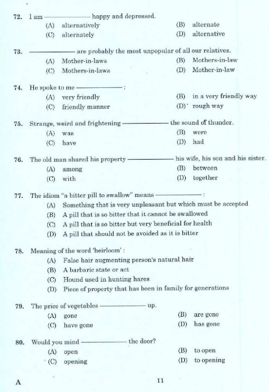 KPSC Male Warder Exam 2014 Code 392014 9