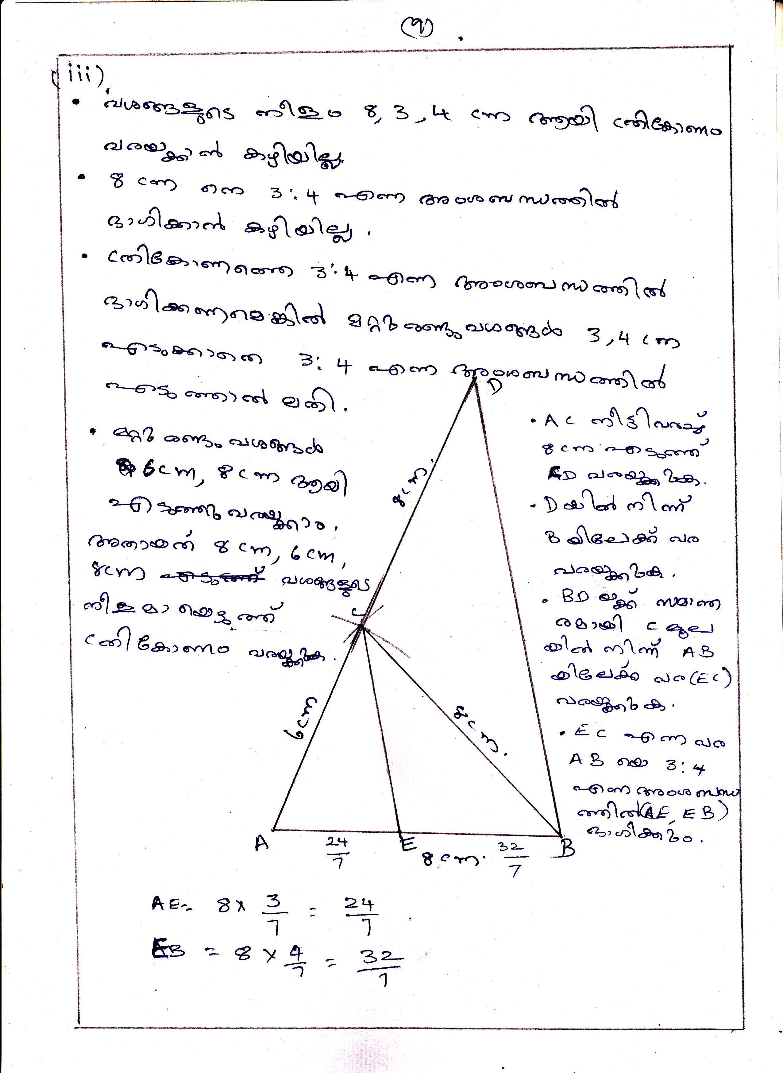 Triangle Division Problems of Area Chapter Class IX Mathematics 9