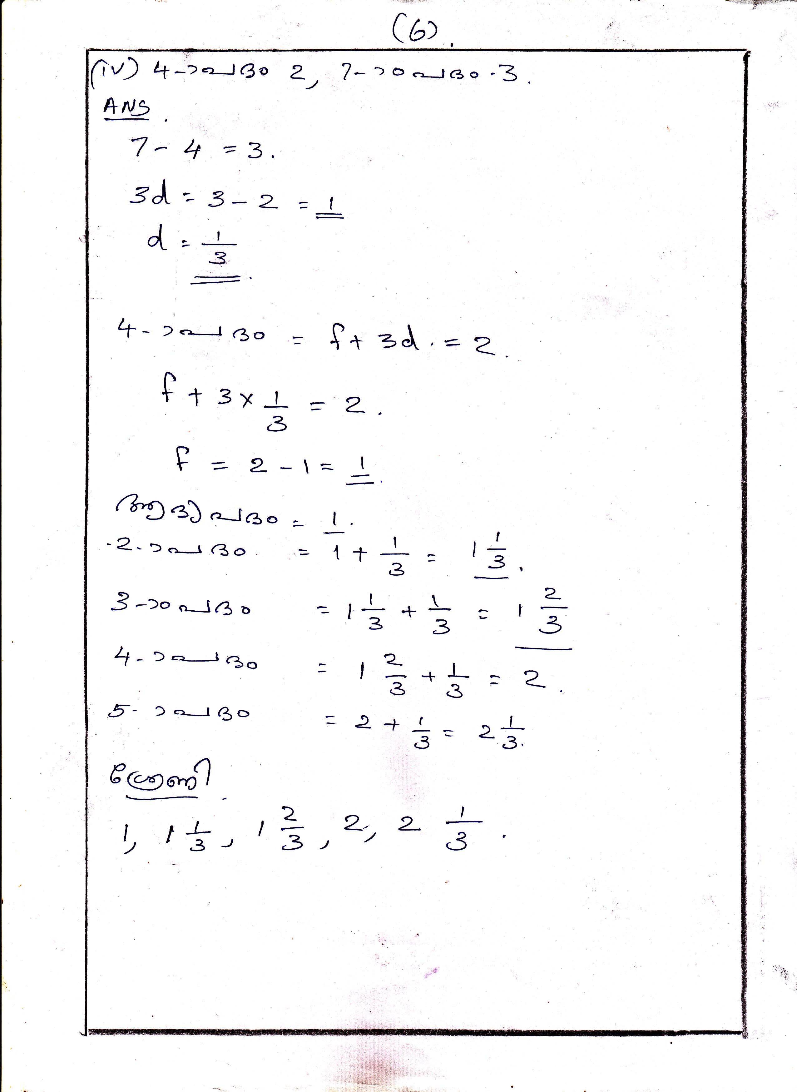 Position and term in Arithmetic Sequences Chapter Class X Mathematics 6