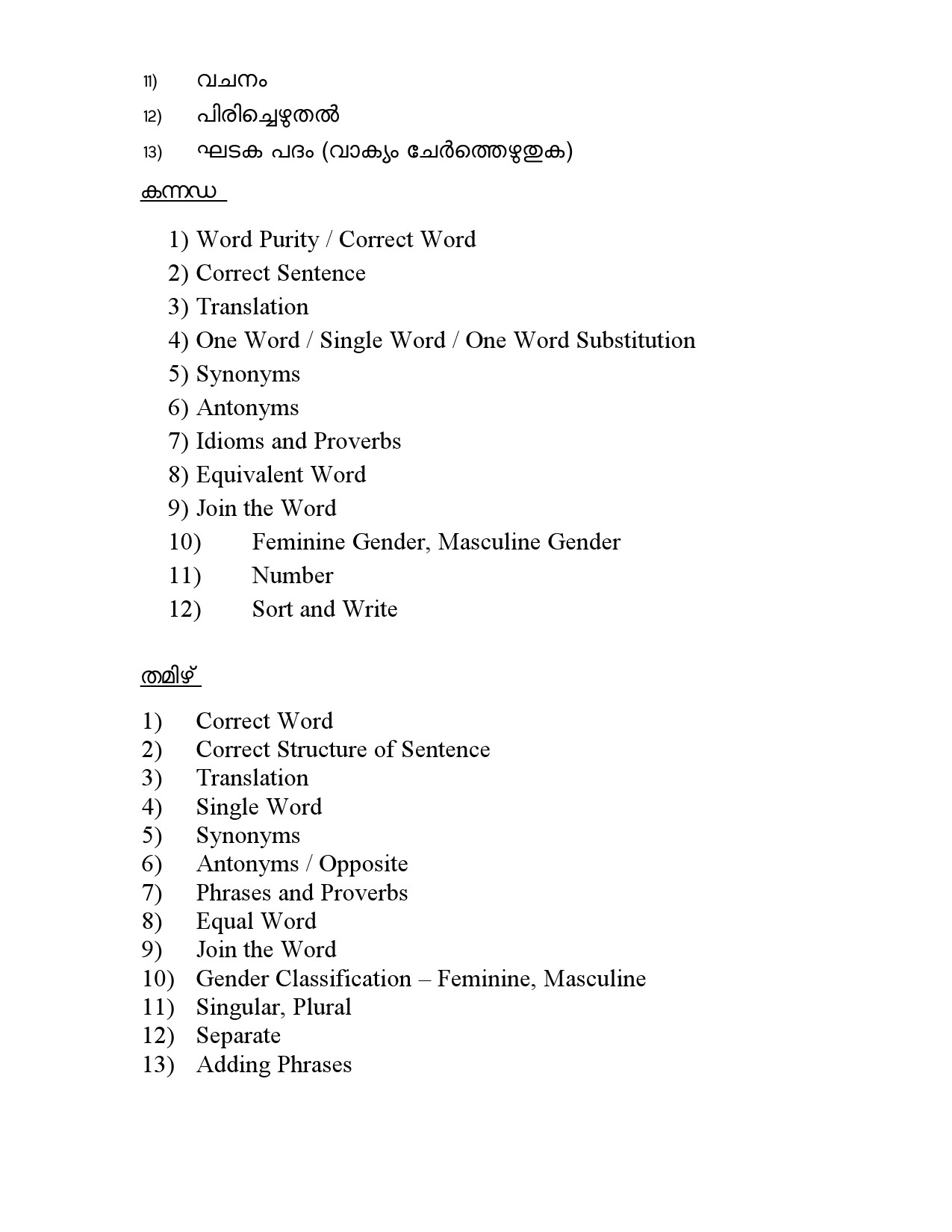 Syllabus for KPSC Beat Forest Officer Examination 10