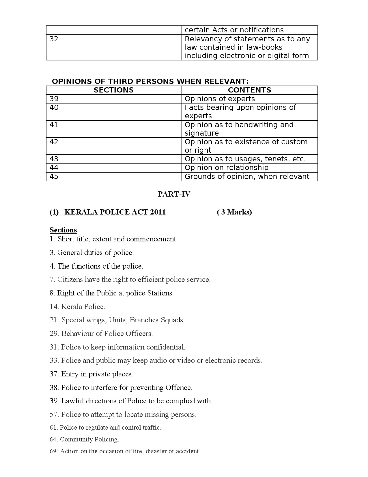 Syllabus for Police Constable 2025 KPSC Examination 18