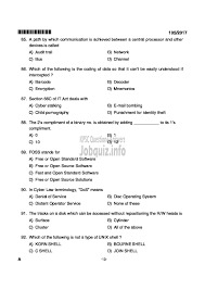 Kerala PSC Junior Systems Officer Exams Sample Question Papers with Answers